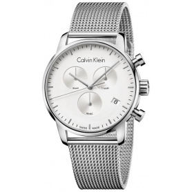 Calvin Klein Watch City Kronos Milanese Silver-K2G27126