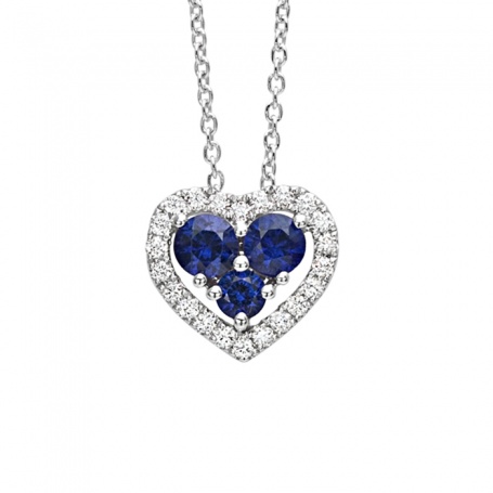 Infinite Bliss Love necklace with sapphires and diamonds