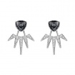 Swarovski Crystal Earrings Fantastic black Jacket-5216636