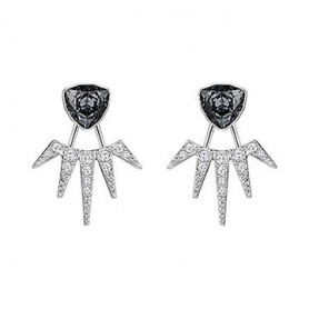 Swarovski Crystal Earrings Fantastic black Jacket-5216636