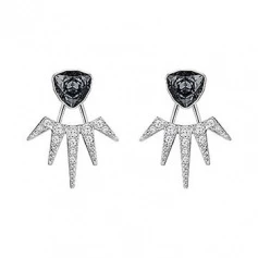 Swarovski Crystal Earrings Fantastic black Jacket-5216636