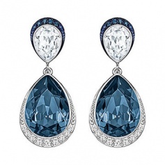 Swarovski earrings Feel Pierced seawater-5217776