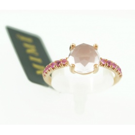 Mimi Rose Quartz rose gold ring Happy and pink sapphires