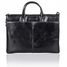Slim leather Briefcase Piquadro expansion-CA1618B2