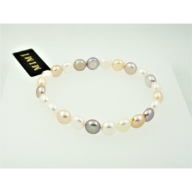 Pearl elastic bracelet Mimì multicolor coin