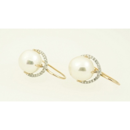 Orecchini Mimì Victoria in oro bianco con perla Barocca e diamanti