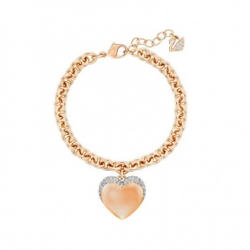 Swarovski Bracelet Even heart pave Rosé-5181459