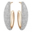 Swarovski earrings Circlet Hoops Large cobblestones Rosé-5153435