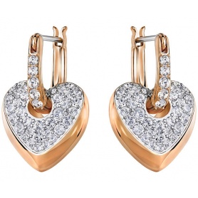 Swarovski earrings Even Dangling heart pave-5190213