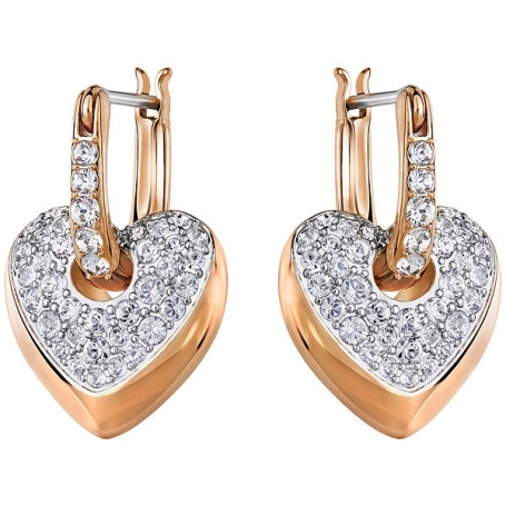 Swarovski earrings Even Dangling heart pave-5190213