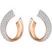 Swarovski earrings Exist Small cobblestone Rosé-5192261