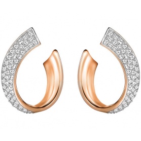 Swarovski earrings Exist Small cobblestone Rosé-5192261