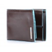 PU1392B2-brown leather men's wallet piquadro B2/MO