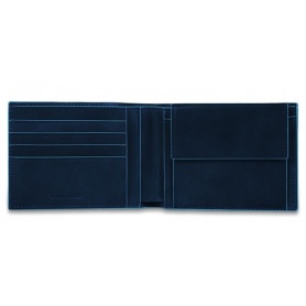 Piquadro Geldbörse mit Münzfach B2-PU257B2/Blue2