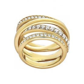 Swarovski Ring dynamische breite Spirale Gold-5221436