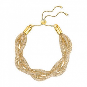 Swarovski Bracelet gold-Braided weave 5239029 Stardust