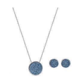 Swarovski Crystal Necklace and Earring Set Small blu-5225733 Fun