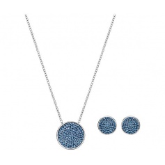 Swarovski Crystal Necklace and Earring Set Small blu-5225733 Fun