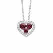 Infinite Bliss Love necklace with rubies and diamonds
