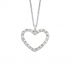 Bliss Heart Necklace white gold, diamond hearts