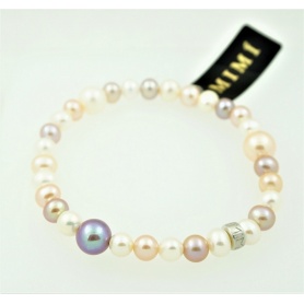 Elastic pearls bracelet multicolor new - B270ARM