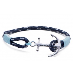 Tom Hope bracelet with anchor and lanyard ble and celeste-Ice Blue