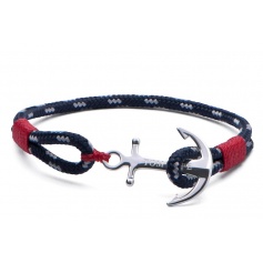 Tom Hope bracelet with anchor and blue and Red lanyard-Atlantic Red