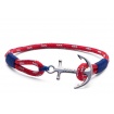 Tom Hope Armband mit Anker und roten und blauen Kabel-Arctic Blue