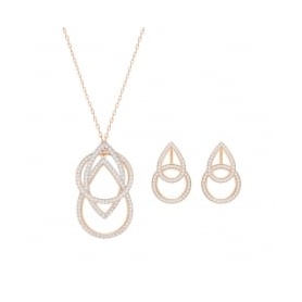 Genius Set Swarovski Crystal Necklace and earrings-5292395