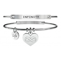 Infinite Heart bracelet with polished steel-hard 231650 Kidult