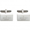 Gucci Marke rechteckige Manschettenknöpfe in Silber-YBE01109900100U