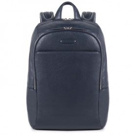 Shiny leather zippered Backpack-piquadro Modus CA3214MO/blue
