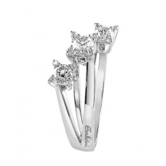Trilogy ring Salvini Luminous collection in white gold and diamonds.