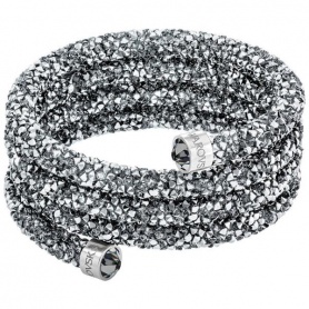 Crystaldust Bracelet Wide Grey Swarovski three laps-5277588