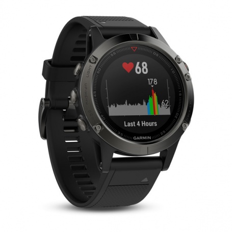 Garmin Uhr Fenix5 grau Smartwatch Blak