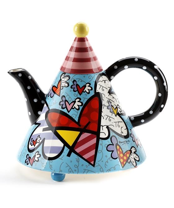 Britto Flying ceramic Heart-334410 decorated Romero great teapot