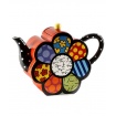 Romero Britto Keramik Teekanne dekoriert große Blume-334409