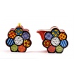 Zuccheriera e Cremira Romero Britto Flower in ceramica decorata - 334409