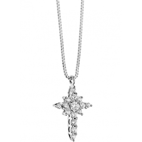 Cross Necklace Jewelry gold snowflake Light and bright Comets-GLB782