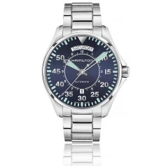 Hamilton Khaki Aviation blue and Green Car Pilot watch-H64615145