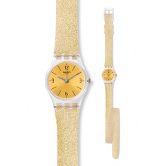 Swatch-Uhr GOLDENDESCENT Doppel-gold-glitter