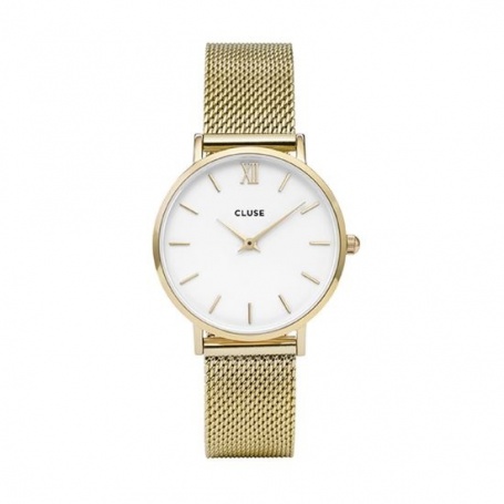 CLUSE-CLUCL30010 mesh gold plated watches Minuit