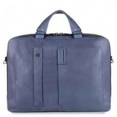 Briefcase with two handles Piquadro laptop blue line P15PLUS