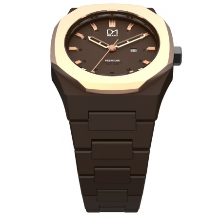 Premium-Uhrenlinie Brown achteckigen ring Rosé D1 Mailand