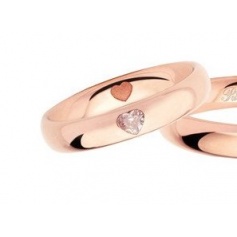 Faith Rose gold plated woman with heart shaped diamond L2977DR