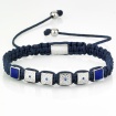 Damen Quaste Armband mit blauen Lanyard und Steine ​​- GS07