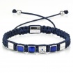 Damen Tassel Armband mit blauen und silbernen Lanyard - GS05