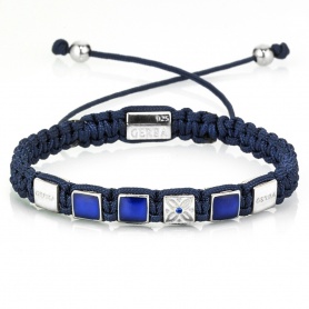 Ladies' Tassel bracelet with blue and silver lanyard - GS05