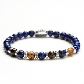Elastic blue elephant woman's tassel bracelet - BLUE SKY LIGHT