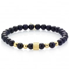 Men's Tassel bracelet black elastic band - EDWARD